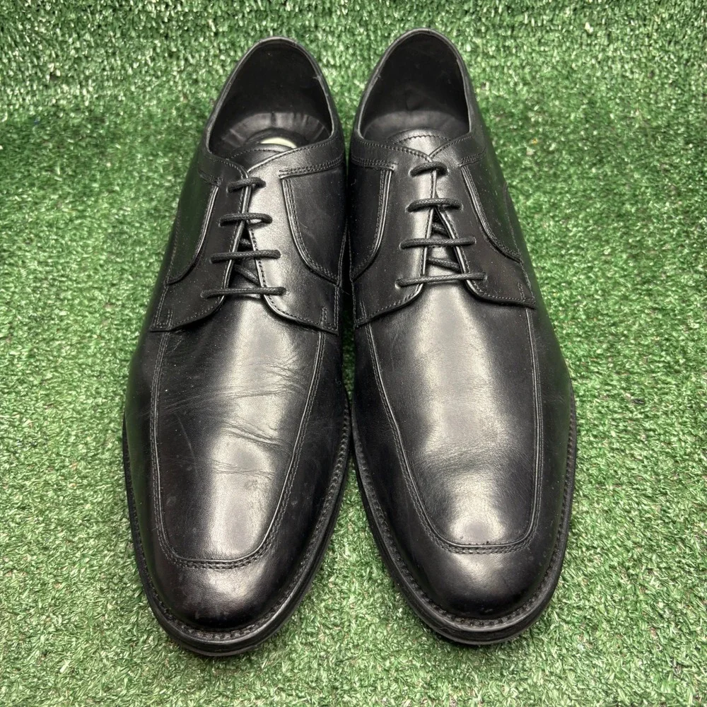 Kenneth Cole Tully Oxford Leather Lace Up Formal Dress Shoes Black Mens Size 12M